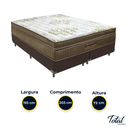 Ver imagem 1 de Cama Box Bipartido King Marrom e Colchão Gold Ultragel Molas Ensacadas Ortobom