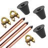 Kit 3 Haste + 3 Conector Terra Gtdu 5/8 X2,4m + 3 Caixas - 1