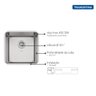 Cuba de Embutir Quadrum Aço Inox Design Collection 40 U - Tramontina 94900/514 - 3