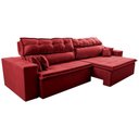 Ver mais imagens de Sofá Retrátil e Reclinável 2,72m Luxos Cama Inbox Velusoft Vermelho