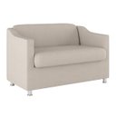 Ver imagem 1 de Sofá Namoradeira 2 Lugares Tilla Sala de Espera – Balaqui Decor Cor:Bege