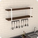 Ver imagem 3 de Prateleira Estilo Industrial Cozinha de Parede GND BM 60cm