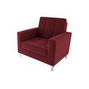 Ver imagem 2 de Poltrona Decorativa Thaina Veludo Vinho E432 - Matrix