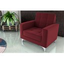 Ver imagem 1 de Poltrona Decorativa Thaina Veludo Vinho E432 - Matrix