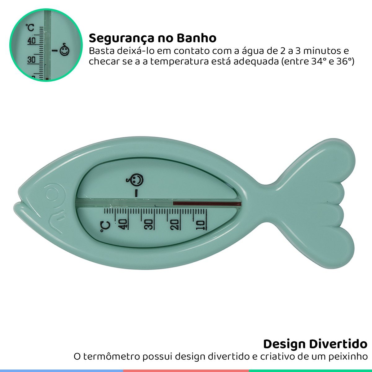 Termometro para Banho Banheira Bebê Infantil Temperatura da Agua Cor ...