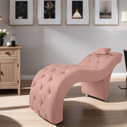 Maca Estofada Estética Inclinada Veludo Rose - Meu Estofado - 2