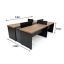 Ver imagem 2 de Plataforma 4 Lugares Castanho Tannat /preto C2 /caixa/ 8 Tomadas Eletricas