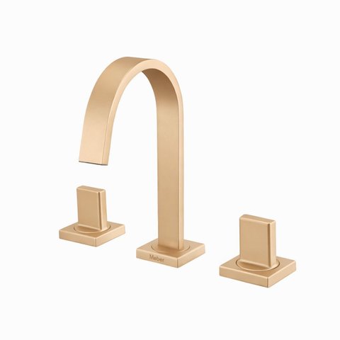 Misturador para Banheiro Bancada Axiom Slim Dourado/Matte Meber Metais