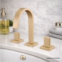 Ver imagem 2 de Misturador para Banheiro Bancada Axiom Slim Dourado/Matte Meber Metais