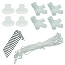 Ver imagem 5 de Tenda Gazebo Desmontável 2,0x2,0 M Barraca Praia Camping com Bolsa Importway Iwgzm-2 Branco