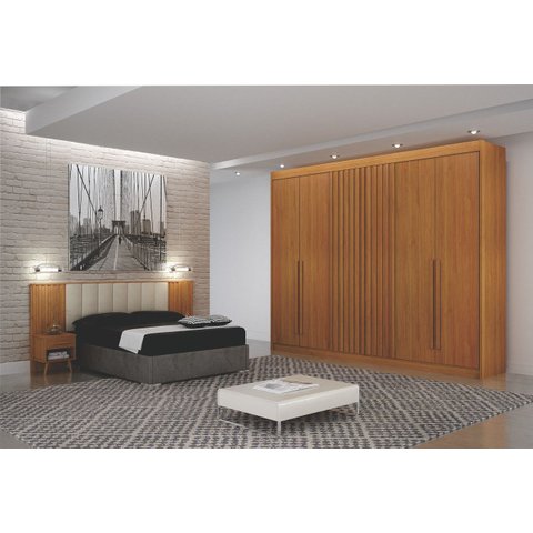 Dormitorio Casal Ripado 2PÇS 6 Portas Mirage - Arbo Design