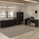 Ver imagem 6 de Conjunto de Escritório Office 3 Peças Mesa Balcão Armário Hera - Via Nossa - Preto