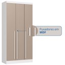 Ver mais imagens de Guarda-Roupa Modulado 3 Portas e 2 Gavetas Infinity Branco/Line/Duna