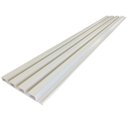 Ver imagem 3 de Painel Ripado em Placa 100x0,15cm (10,5m²) PVC e 20 Cantoneiras Branco/Gelo Bariri