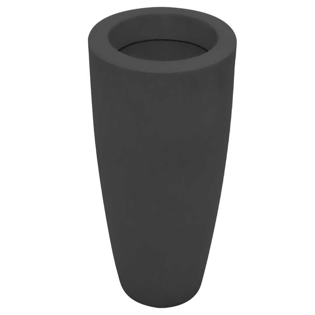 Vaso de Polietileno Vietnamita Fosco 70cm Preto VASAP - 1