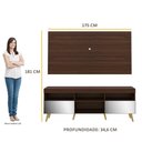 Ver imagem 6 de Rack com Painel Retrô com Espelho para TV até 65" Multimóveis Flórida FG3138 Madeirado/Natural