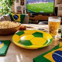 Ver imagem 6 de Bowl de Vidro para Petiscos Tigela Petisqueira Bola de Futebol Brasil Copa do Mundo
