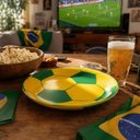 Ver imagem 3 de Bowl de Vidro para Petiscos Tigela Petisqueira Bola de Futebol Brasil Copa do Mundo