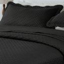 Ver imagem 3 de Cobre Leito Colcha Casal Queen Pratika Dupla Face 03 Peças - Preto Bolinha - 100% Poliéster