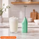 Ver imagem 2 de Mini Mixer Misturador de Bebidas Portátil Mexedor de Ovos Whey Leite Café e Espuma Verde - Casambien