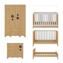 Ver mais imagens de Quarto de Bebê Completo Berço Americano 3 em 1 Colchão Suspiro Multimóveis Mp4632 Madeirado