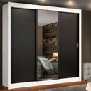 Ver imagem 1 de Guarda Roupa Casal Madesa Lyon Plus 3 Portas de Correr com Espelho 4 Gavetas