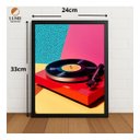 Ver imagem 2 de Quadro Decorativo Pop Art Vitrola com Vidro Preto