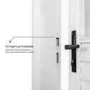 Ver imagem 4 de Porta de Aço Laminada Mista Horizontal 215x65cm Minas Sul MGM Abertura Direita Branco
