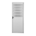 Ver imagem 2 de Porta de Aço Laminada Mista Horizontal 215x65cm Minas Sul MGM Abertura Direita Branco