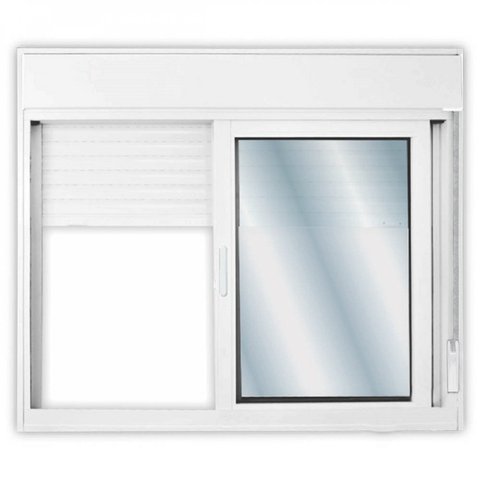 Janela de Alumínio Persiana Integrada 140x150cm com Vidro Liso Linha Solida MGM 