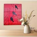 Ver imagem 1 de Mini Quadro com Pássaros em Galhos a Sombra do Sol