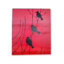 Ver imagem 2 de Mini Quadro com Pássaros em Galhos a Sombra do Sol