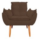 Ver imagem 3 de Kit 2 Poltrona Decorativa Opala Pés Palito Veludo Marrom - Kimi Design