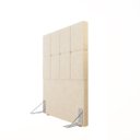 Ver imagem 5 de Cabeceira Solteiro 90cm Bouclé Estofada Design Moderno para Quarto Linea
