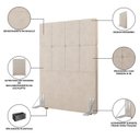 Ver imagem 6 de Cabeceira Solteiro 90cm Bouclé Estofada Design Moderno para Quarto Linea