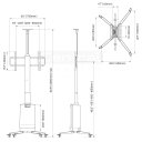 Ver imagem 3 de Suporte Pedestal Móvel para Tv 40 a 85 Motorizado para Videoconferência Tw85 Nb
