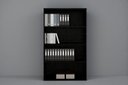 Ver imagem 4 de Armário Alto para Escritório 2 Portas 160x75x38cm Preto