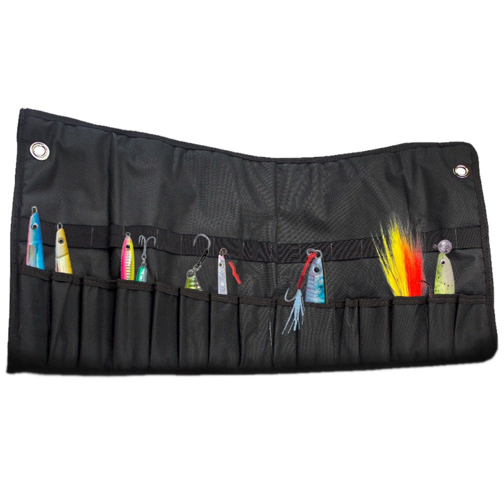 Avvolgi Esche Da Pesca Arrotolabile Borsa Per Esche Con 6 Tasche Copertura Protettiva~p143497374