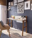 Ver imagem 1 de ESCRIVANINHA OFFICE INDUSTRIAL RETRO PARA QUARTO ESCRITORIO OFF WHITE