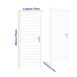Porta de Aço Laminada 215x75cm Minas Sul MGM - 5