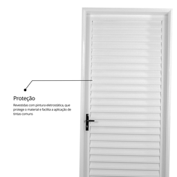 Porta de Aço Laminada 215x75cm Minas Sul MGM Abertura Esquerda Branco - 11 Porta de Aço Laminada 215x75cm Minas Sul MGM Abertura Esquerda Branco - 11