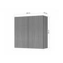 Ver imagem 3 de Módulo Cozinha Nesher Rainha Armário com 2 Portas Ripadas 80 Cm - Nesher