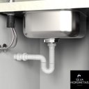 Ver imagem 4 de Válvula Pia Cozinha Americana Inox 3. 1/2 + Sifão Flexível