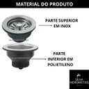 Ver imagem 5 de Válvula Pia Cozinha Americana Inox 3. 1/2 + Sifão Flexível