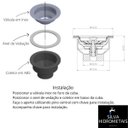 Ver imagem 6 de Válvula Pia Cozinha Americana Inox 3. 1/2 + Sifão Flexível