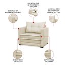 Ver imagem 2 de Poltrona Sofá Cama Solteiro Retrátil Milenni Veludo Bege B03 - D’Rossi