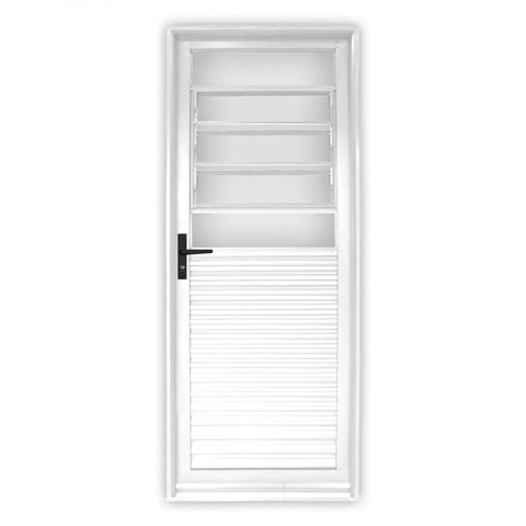 Porta de Aço Basculante 215x85cm Laminada Minas Sul Mgm Abertura Esquerda