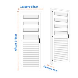 Porta de Aço Basculante 215x85cm Laminada Minas Sul MGM - 2
