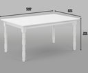 Ver imagem 4 de Conjunto Mesa + 4 Cadeiras de Madeira - Branca Moveis Deiss Conjunto Deiss Branco