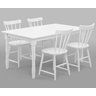 Conjunto Mesa + 4 Cadeiras de Madeira - Branca Moveis Deiss Conjunto Deiss Branco - 3